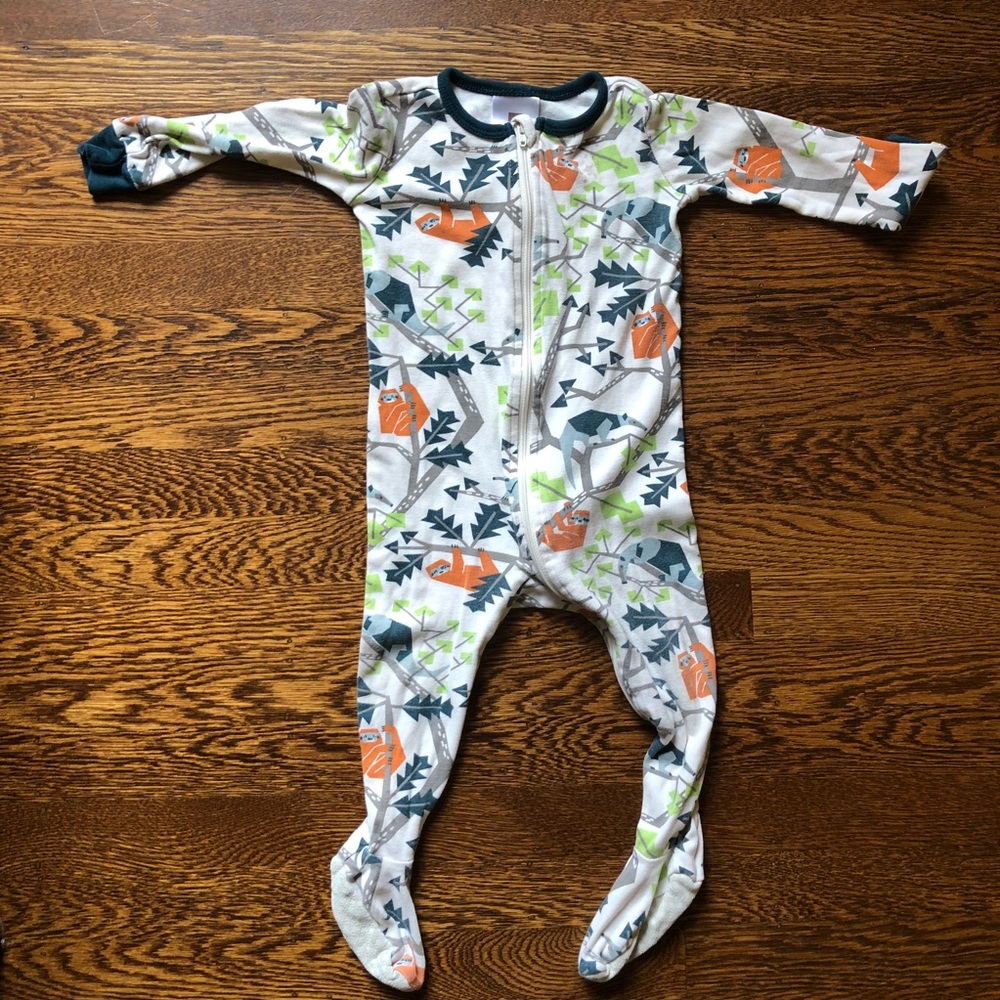 Boys TEA footed pajamas - sloth - 12-18 mo